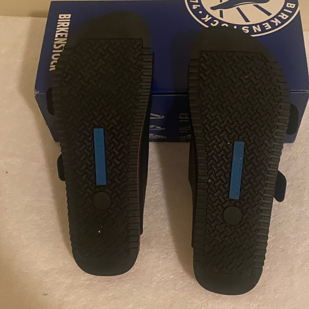 Birkenstock Unisex‎ Arizona Super Grip Birko-Flor Sandals Size M8.5/W10.5 Black - Picture 6 of 6